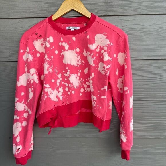 Anthropologie Blank NYC distressed bleached pullover sweater - Picture 1 of 8